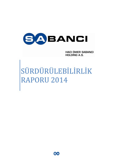 Thumbnail Sabancı Holding
 Sustainability Report 2014