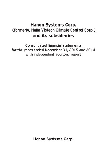 Thumbnail Hanon Systems Financial Statement 2015