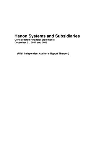 Thumbnail Hanon Systems Financial Statement 2017