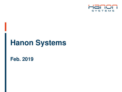 Thumbnail Hanon Systems Quarterly Report 2018-q4