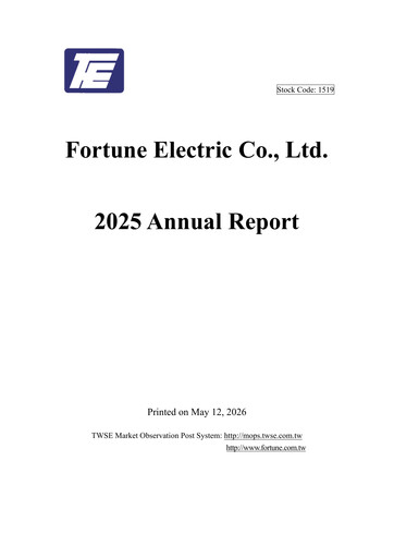 Vorschaubild Fortune Electric Co., Ltd. Jahresbericht 2025