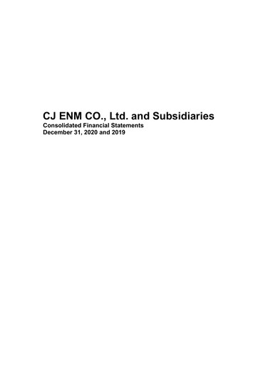 Thumbnail CJ ENM CO., Ltd. Financial Statement 2020