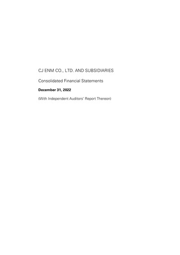 Thumbnail CJ ENM CO., Ltd. Financial Statement 2022