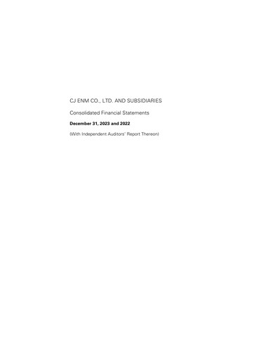 Thumbnail CJ ENM CO., Ltd. Financial Statement 2023