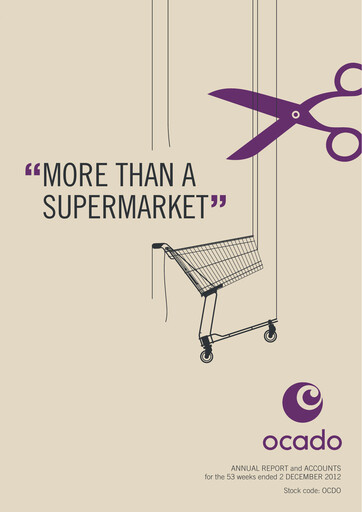 Thumbnail Ocado Annual Report 2012