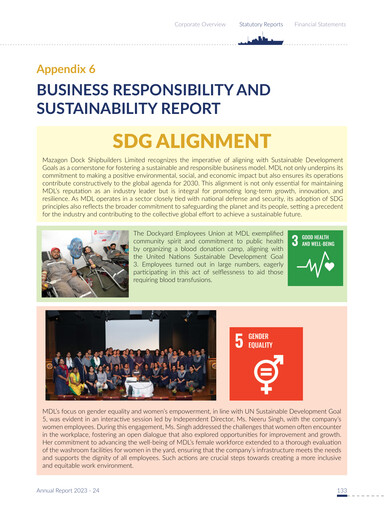 Thumbnail Mazagon Dock Shipbuilders Limited Sustainability Report 2023-2024
