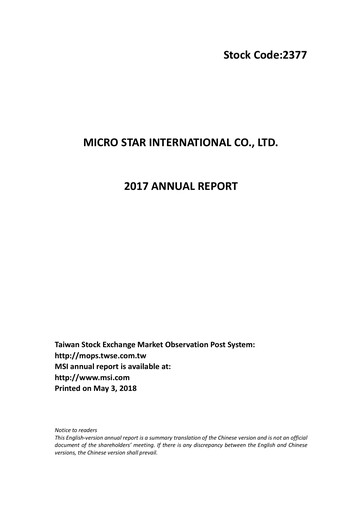 Thumbnail MSI (Micro-Star International) Annual Report 2017