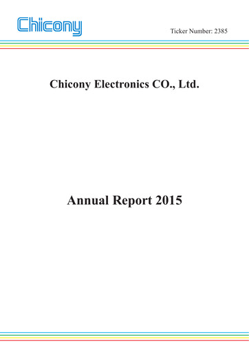 Miniature Chicony Electronics Rapport annuel 2015