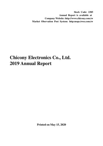 Miniature Chicony Electronics Rapport annuel 2019
