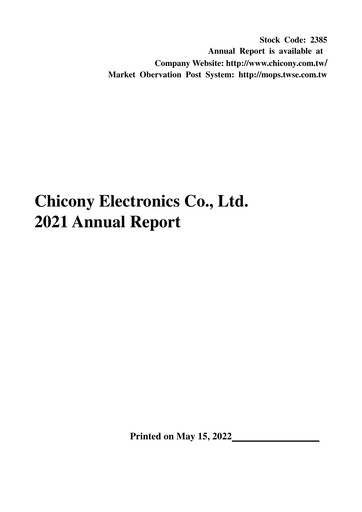 Thumbnail Chicony Electronics Annual Report 2021