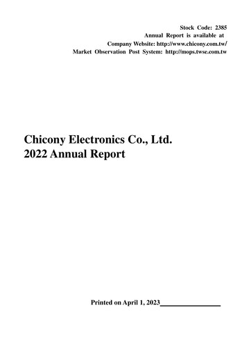 Thumbnail Chicony Electronics Annual Report 2022