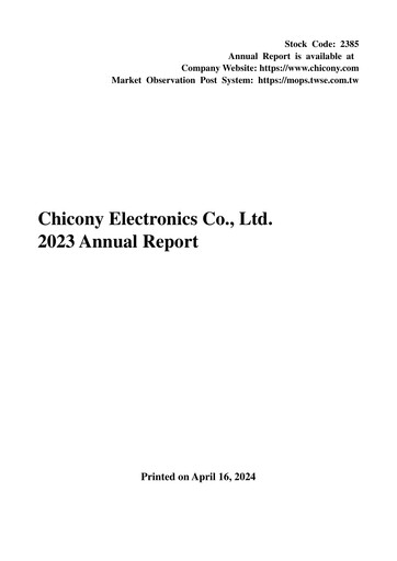 Thumbnail Chicony Electronics Annual Report 2023