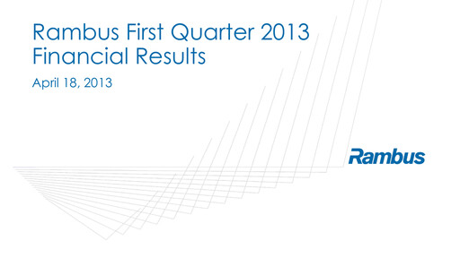 Thumbnail Rambus Quarterly Report 2013-q1
