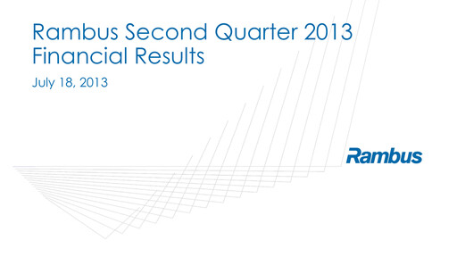 Thumbnail Rambus Quarterly Report 2013-q2