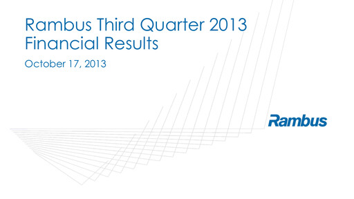 Thumbnail Rambus Quarterly Report 2013-q3
