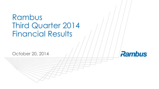 Thumbnail Rambus Quarterly Report 2014-q3