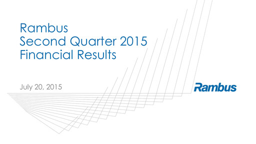 Thumbnail Rambus Quarterly Report 2015-q2