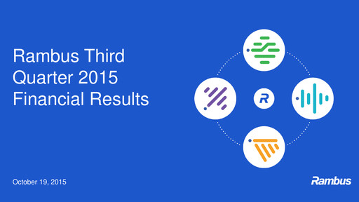 Thumbnail Rambus Quarterly Report 2015-q3