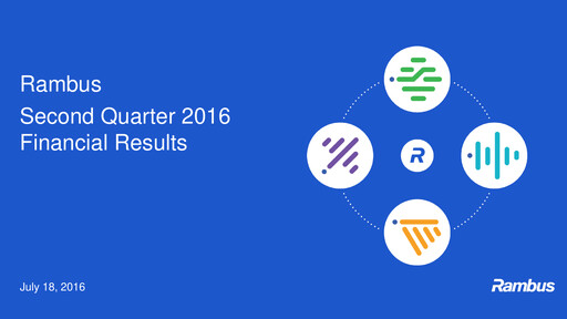 Thumbnail Rambus Quarterly Report 2016-q2