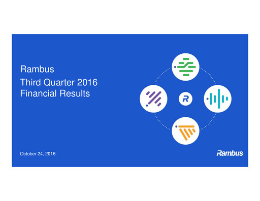 Thumbnail Rambus Quarterly Report 2016-q3