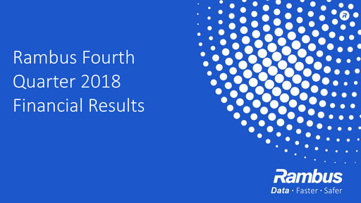 Thumbnail Rambus Quarterly Report 2018-q4