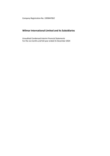Thumbnail Wilmar International Financial Statement 2024