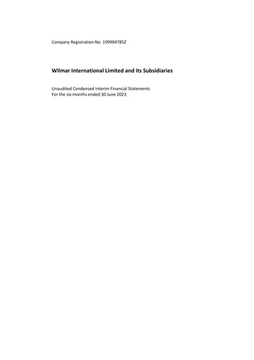 Thumbnail Wilmar International Half-year Report 2023-h1