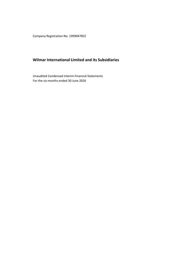 Thumbnail Wilmar International Half-year Report 2026-h1