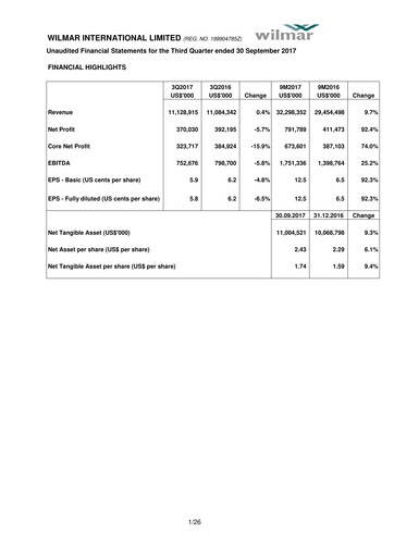 Thumbnail Wilmar International Quarterly Report 2017-q3