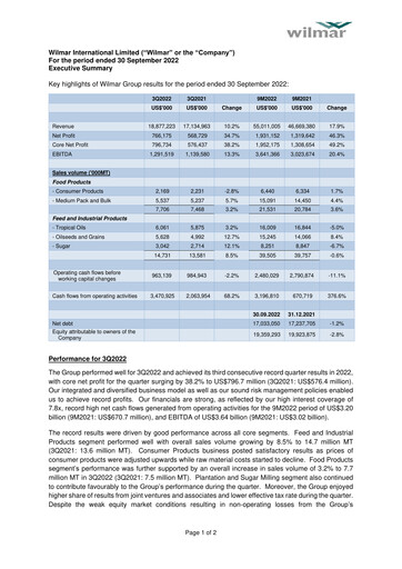 Thumbnail Wilmar International Quarterly Report 2022-q3