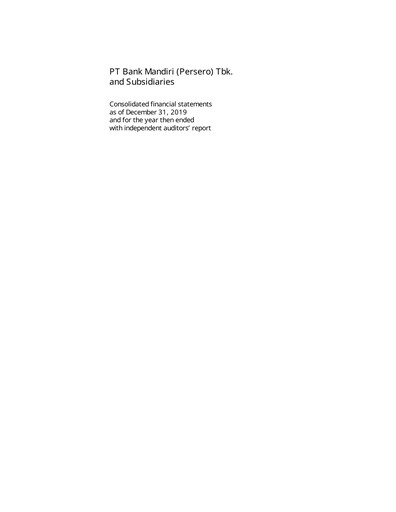 Thumbnail Bank Mandiri Financial Statement 2019