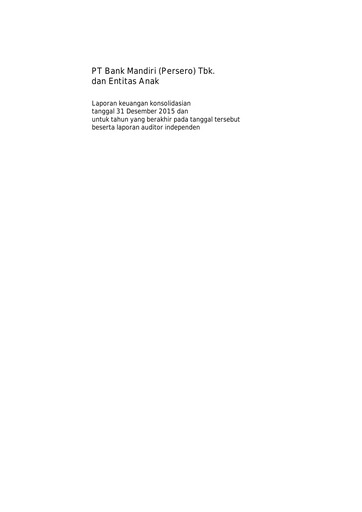 Thumbnail Bank Mandiri Financial Statement 2015