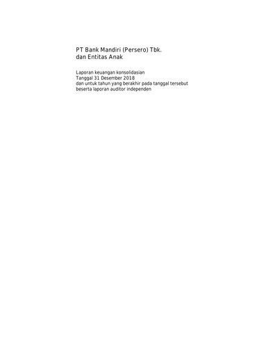 Thumbnail Bank Mandiri Financial Statement 2018