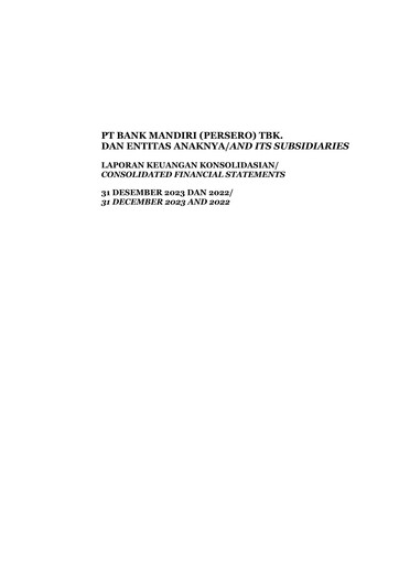 Thumbnail Bank Mandiri Financial Statement 2023