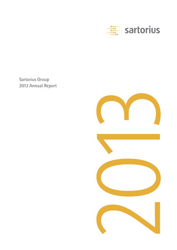 Thumbnail Sartorius Annual Report 2013