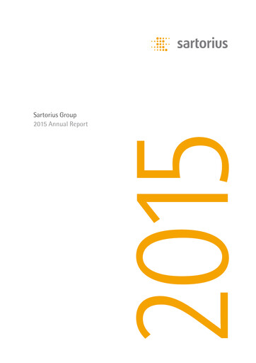 Thumbnail Sartorius Annual Report 2015