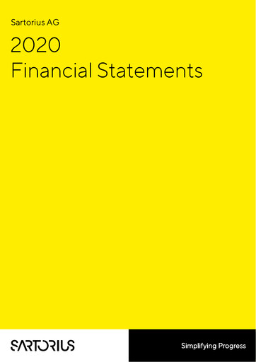 Thumbnail Sartorius Financial Statement 2020