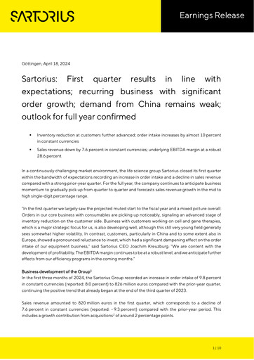 Thumbnail Sartorius Quarterly Report 2024-q1