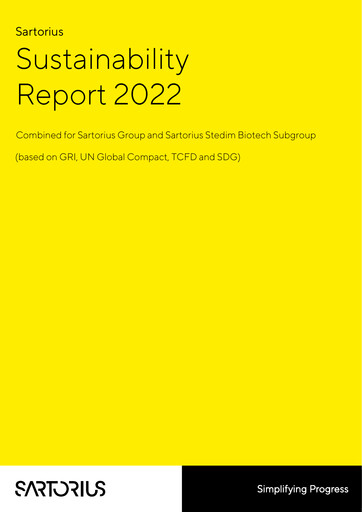 Thumbnail Sartorius Sustainability Report 2022