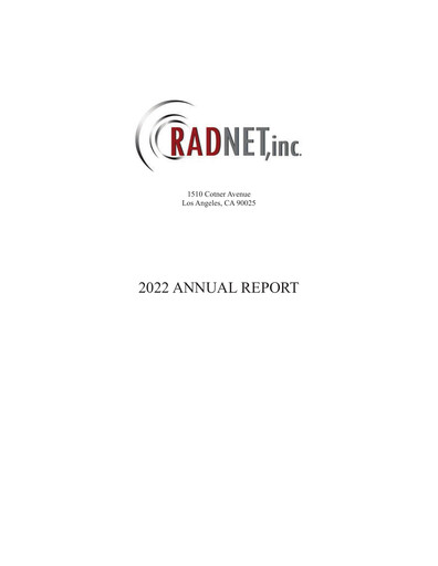 Thumbnail RadNet Annual Report 2022
