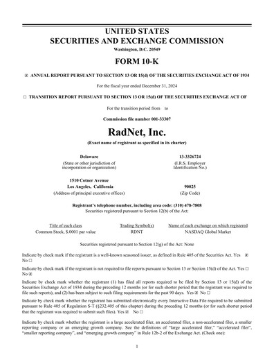 Thumbnail RadNet Annual Report 2024