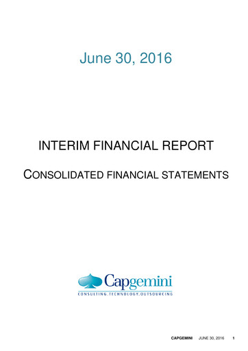 Thumbnail Capgemini Financial Report 2016-h1