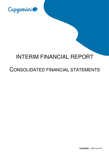 Thumbnail Capgemini Financial Report 2019-h1