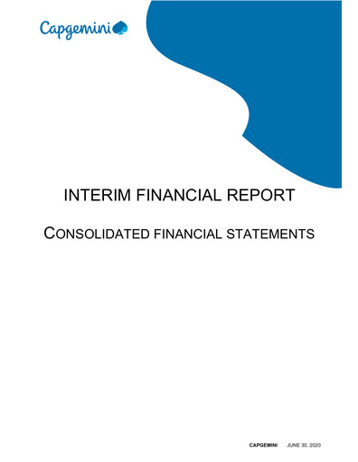 Thumbnail Capgemini Financial Report 2020-h1