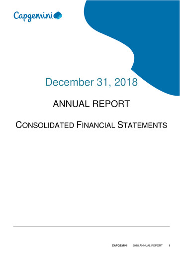 Thumbnail Capgemini Financial Statement 2018