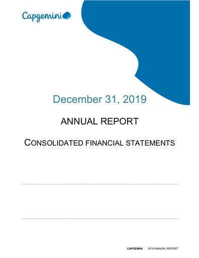 Thumbnail Capgemini Financial Statement 2019