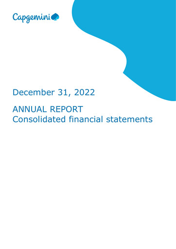 Thumbnail Capgemini Financial Statement 2022