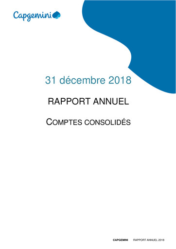 Thumbnail Capgemini Financial Statement 2018