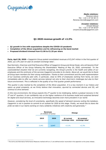 Thumbnail Capgemini Quarterly Report 2020-q1