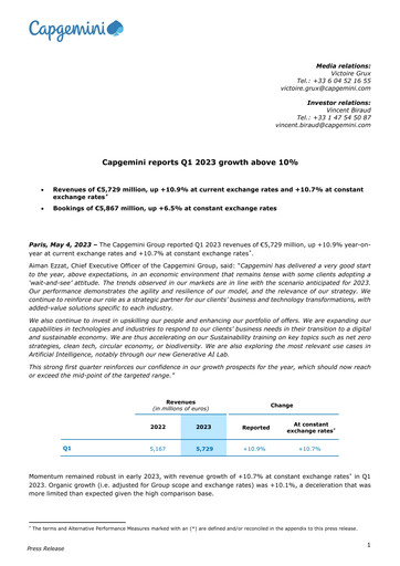 Thumbnail Capgemini Quarterly Report 2023-q1